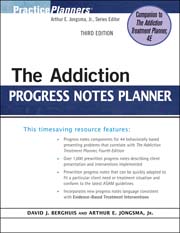 The addiction progress notes planner