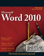 Word 2010 bible