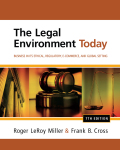 The legal enviromental today: business in its ethical, regulatory, e-commerce and global setting