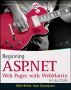 Beginning ASP.NET web pages with WebMatrix