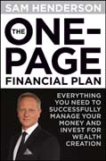 The One Page Financial Plan