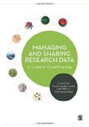 Managing and Sharing Research Data