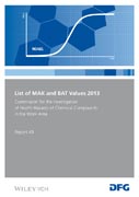 List of MAK and BAT Values 2013