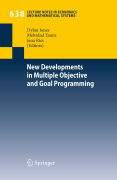 New developments in multiple objective and goal programming