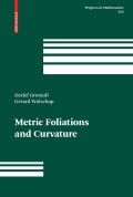 Metric foliations and curvature