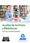 Auxiliar de archivos y bibliotecas: test del temario general